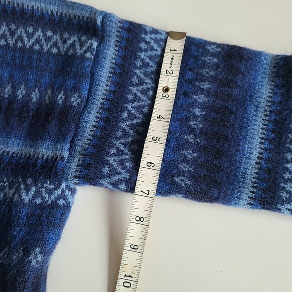 Vintage Norvyk by Ren-dale wool blue sweater cardigan with large metal buttons. - Picture 8 of 8